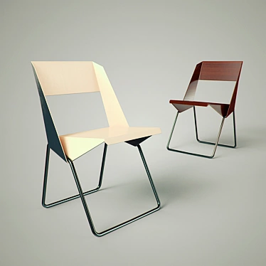 Elegant Ergonomic LUC Chair 3D model image 1 