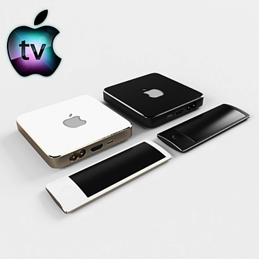 Apple TV 4: High-Quality Polygonal Models 3D model image 1 