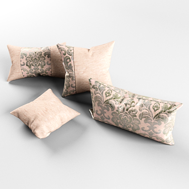 Paco Linen & Terrazzo Laurel Pillows 3D model image 1 