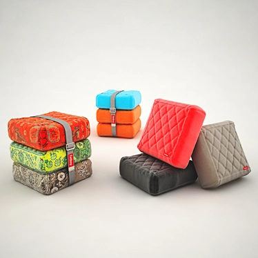 Elegant Baboesjka Ottoman by Fatboy 3D model image 1 