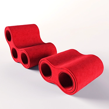 Cozy Round One Armchair: Danish Design 3D model image 1 