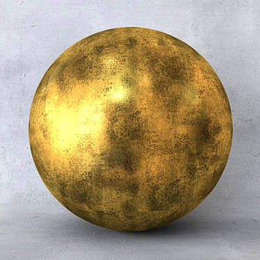 Antique Gold: Realistic Textured Material & Texture Files (3000x3000 Seamless) 3D model image 1 