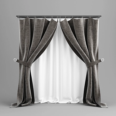 Elegant Curtain Solution: Zanaveska 3D model image 1 