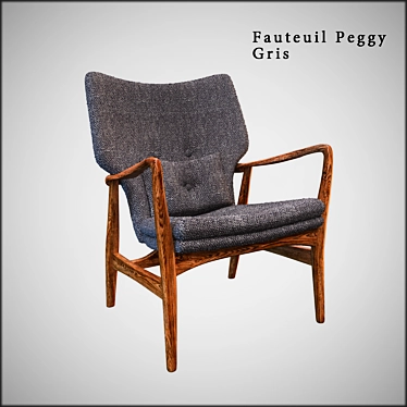  Elegant Grey Armchair: Fauteuil Peggy by Pols Potten 3D model image 1 