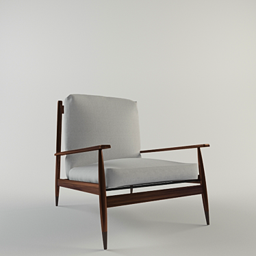 Vintage Inspired Retro Chair 3D model image 1 