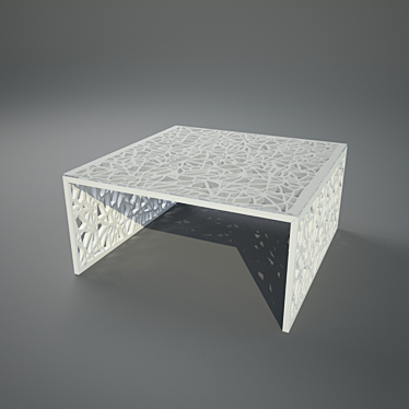 Carved Coffee Table 3D model image 1 