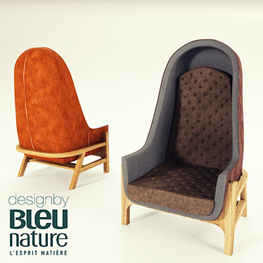 Wingback chair Bleu Nature