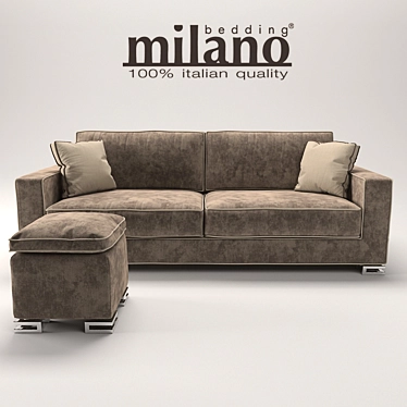 Italian Design Milano Bedding: Garrison-2 3D model image 1 