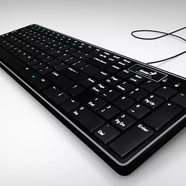 Genius LuxeMate I220: Stylish & Compact Multimedia Keyboard 3D model image 1 