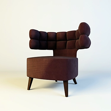 Luxurious Velvet Armchair 3D model image 1 