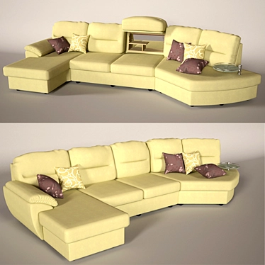 Kansas 8SVMD Premium Sofa: Ultimate Comfort & Quality 3D model image 1 