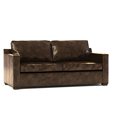 Davis Leather Queen Sofa 3D model image 1 