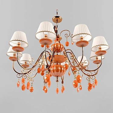 Emme Pi Light: Sleek and Elegant Pendant Chandelier 3D model image 1 