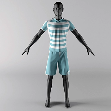 Sporty Mannequin with Multiple Outfits 3D model image 1 