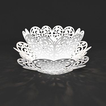 Elegant Openwork Candleholder 3D model image 1 