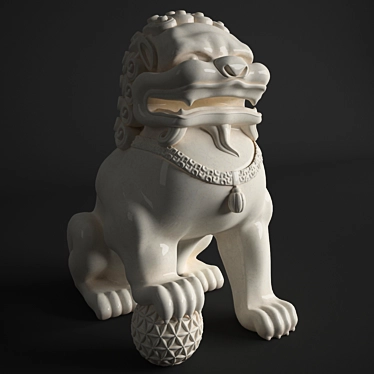 Fortune Fu Dog Sculpture 3D model image 1 
