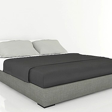Luxury Bogart Bed by Meridiani 190cm 3D model image 1 
