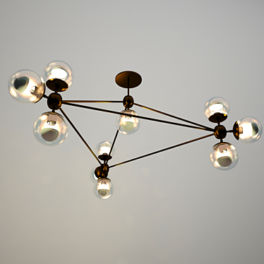 Sleek and Stylish Modo Chandelier 3D model image 1 