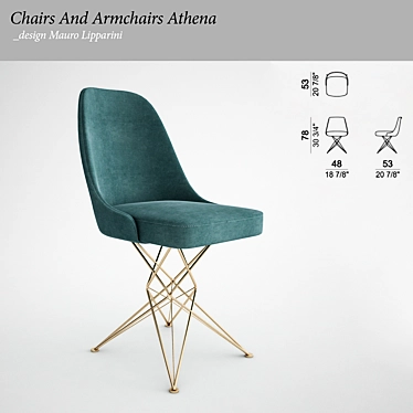 Athena Armchair: Elegant & Comfortable 3D model image 1 