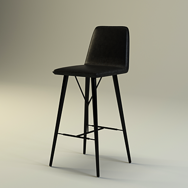 Uniquely Elegant Fredericia Bar Stool 3D model image 1 