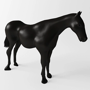 Elegant Equine Figurine 3D model image 1 