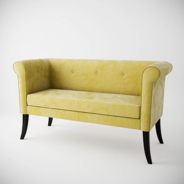 Velvet Bench AIDA: Elegant, Stylish and Comfortable 3D model image 1 