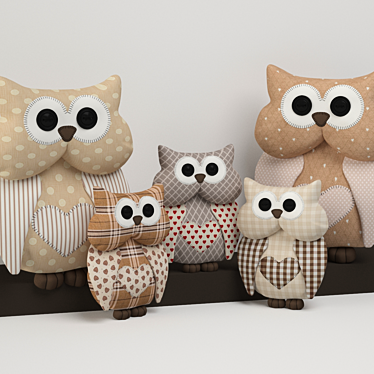 Whimsical Owl Toy 3D model image 1 