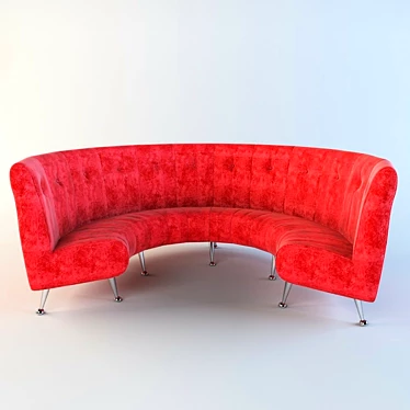 Modern Semi-circular Sofa 3D model image 1 