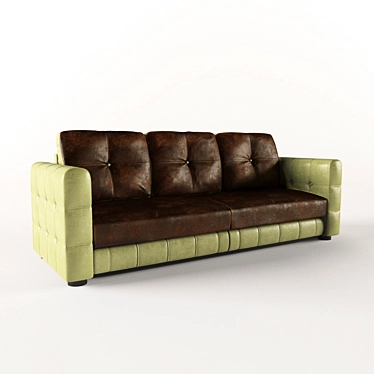 Elegant 3-Seater Sofa 3D model image 1 