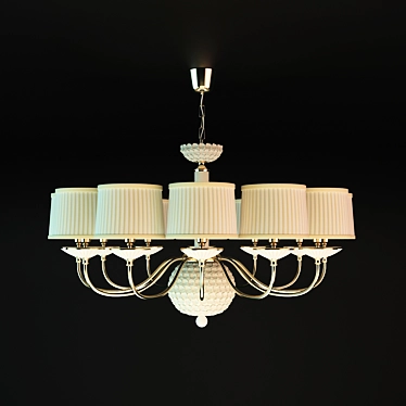 Elegant Ivory Chandelier 3D model image 1 