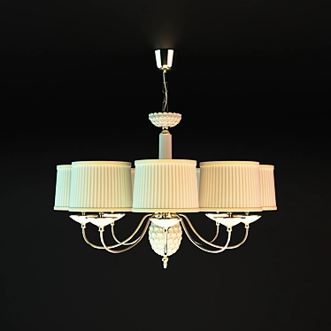 Ivory Chandelier - H51xL60 3D model image 1 