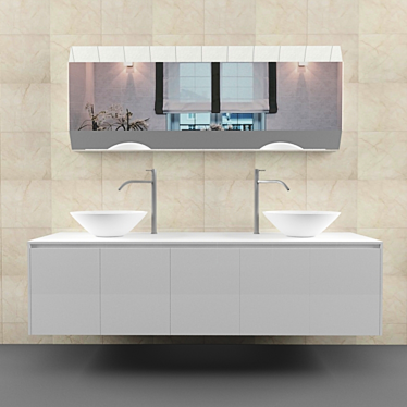 Elegant Washbasin: Contemporary Design 3D model image 1 