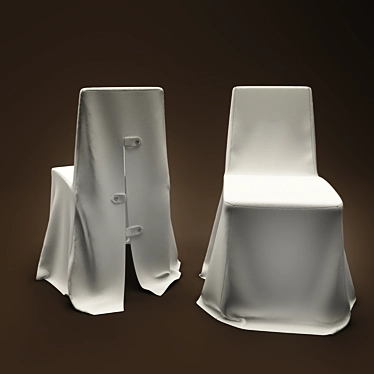 Buttoned Chair Cover 3D model image 1 