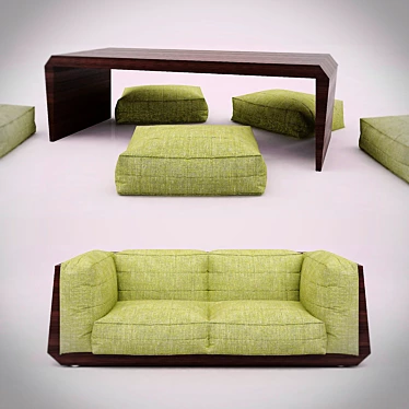 Space-saving Sofa Transformer 3D model image 1 