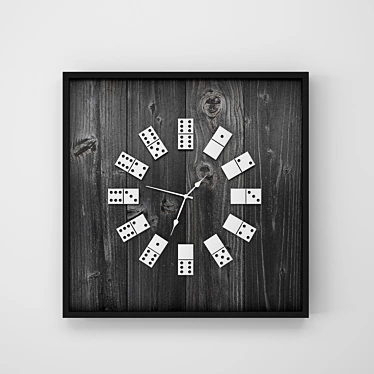 Title: Scandinavian-Style Domino Clock 3D model image 1 