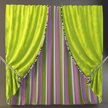 Nursery Curtains: Adorable and Functional! 3D model image 1 