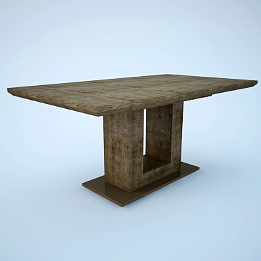 Gautier Rectangular Table Set 3D model image 1 