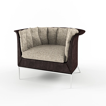 Cozy Comfort: BUTTERCUP Armchair 3D model image 1 