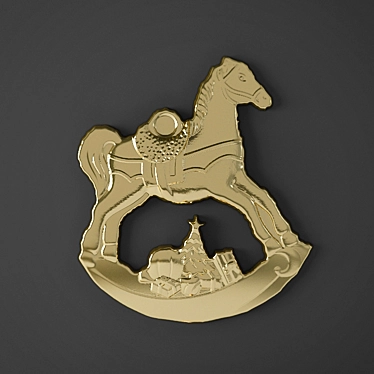 Graceful Equine 3D Relief 3D model image 1 