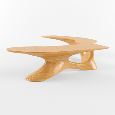 Sleek Wooden Table 3D model image 1 