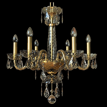 Elegant Asfour Crystal Chandelier 3D model image 1 