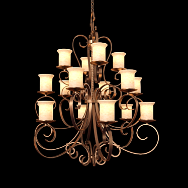 L'Arte Luce Modena Ceiling Chandelier 3D model image 1 