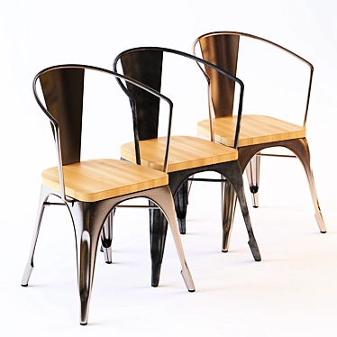 14 Color Options & 5 Metal Varieties: Marais Arm Chair 3D model image 1 