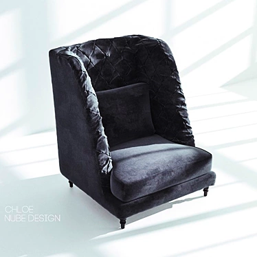 Chic and Comfy: Nube Italia CHLOE Armchair 3D model image 1 