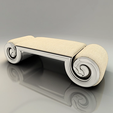 Elegant Footstool - Portobellodeluxe 3D model image 1 