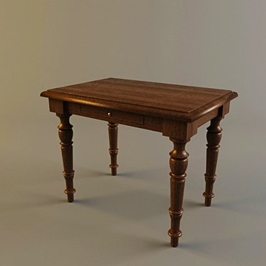 Classic Clerk Desk 3D model image 1 