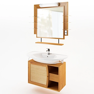 Modern Mirror Washbasin 3D model image 1 
