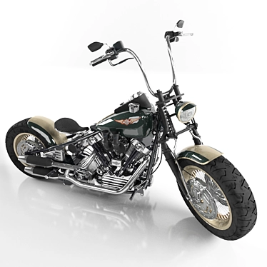 Vintage Harley Knucklehead 3D model image 1 