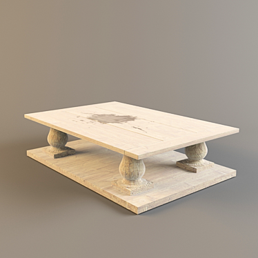 Antique Inspired Coffee Table 3D model image 1 