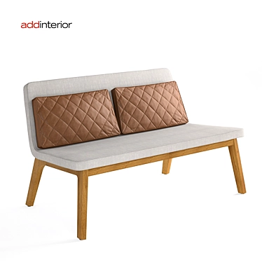 Sleek Addinterior Lean 2-seater 3D model image 1 